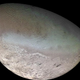 Neptune’s moon Triton, as photographed by Voyager 2 in 1989.